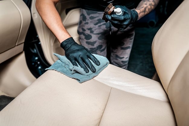 After premium leather seat cleaning